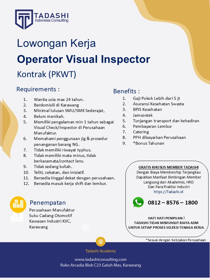 Operator Visual Inspector Perempuan