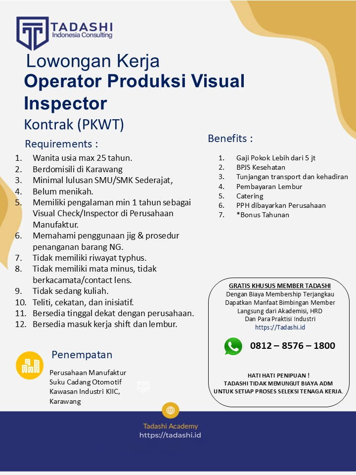 Operator Visual Inspector Perempuan