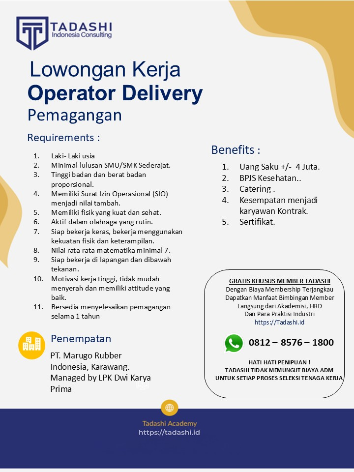 Operator Delivery Magang