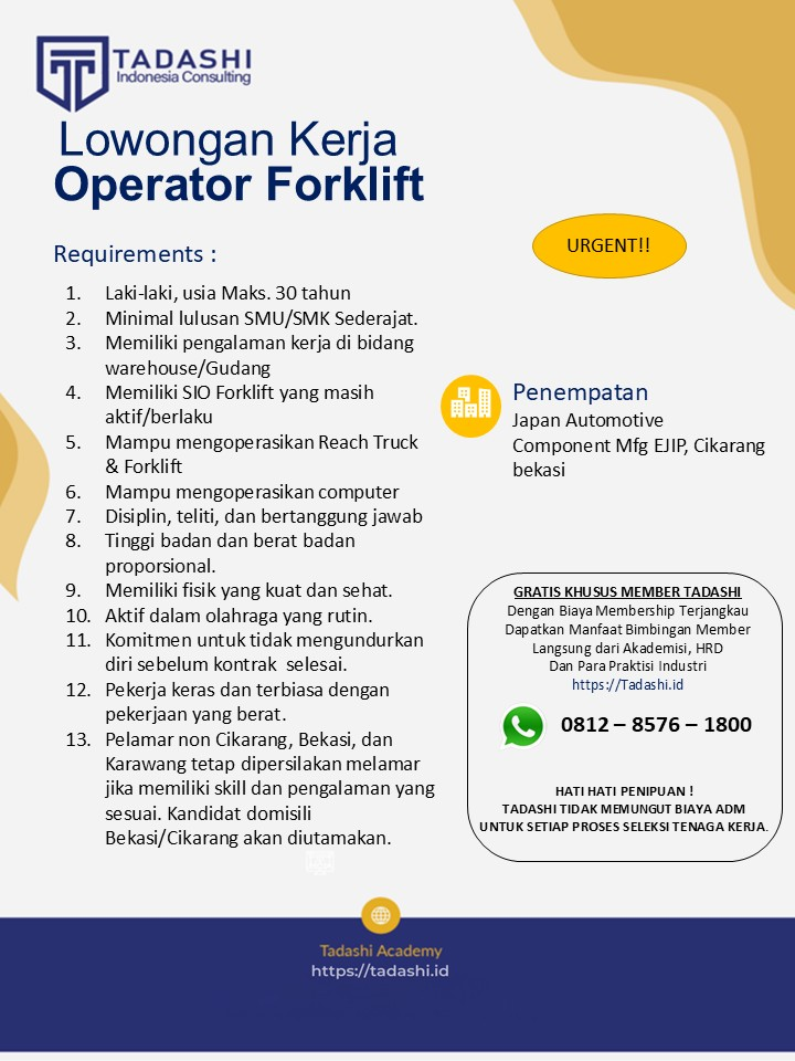 Operator Forklift